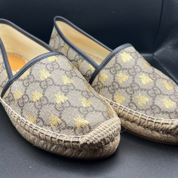 GUCCI Bee GG Supreme Espadrilles | EU 37 - NEW, Never Worn - Picture 4 of 12
